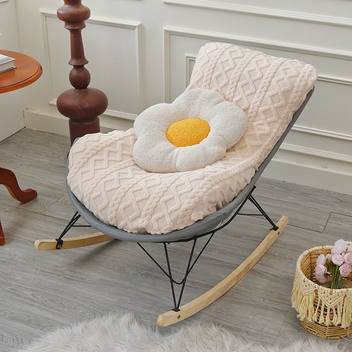 91家纺网 家纺一手货源 找家纺 （总）启博家纺 2025新款简约提花保暖绒龙虾摇摇椅套