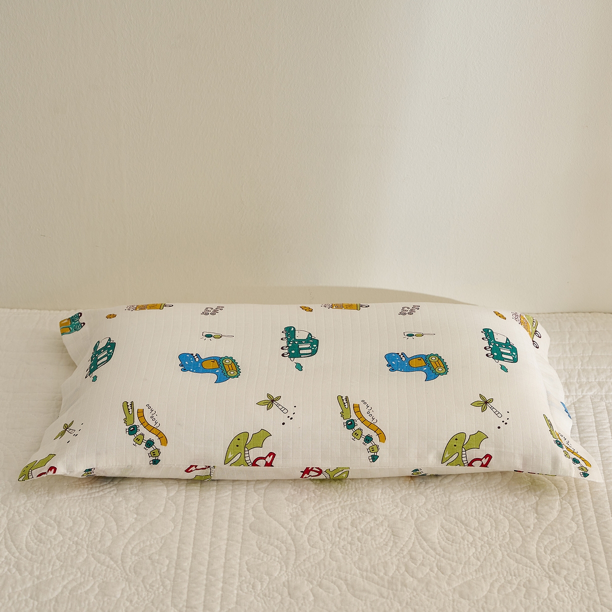 91家纺网 家纺一手货源 找家纺 （总）乐可 2025新款双层纱儿童定型枕套学生枕头套