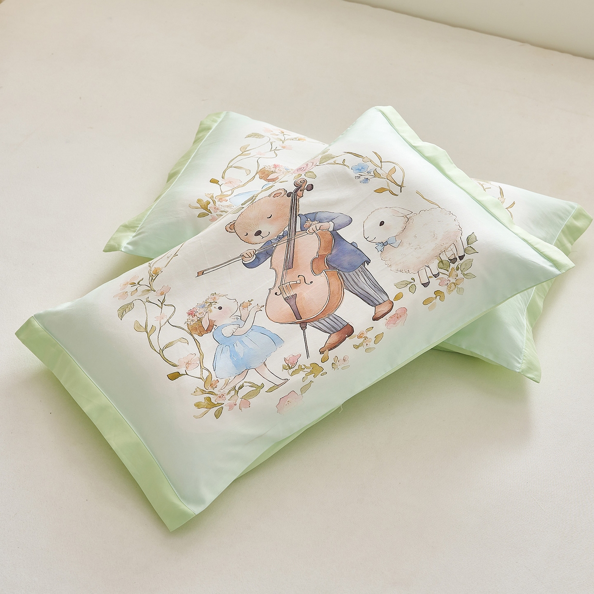 91家纺网 家纺一手货源 找家纺 （总）乐可 2025新款全棉60支儿童枕套学生枕头套