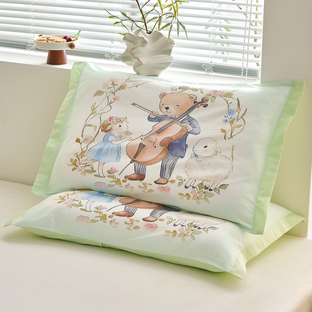 91家纺网 家纺一手货源 找家纺 （总）乐可 2025新款全棉60支儿童枕套学生枕头套