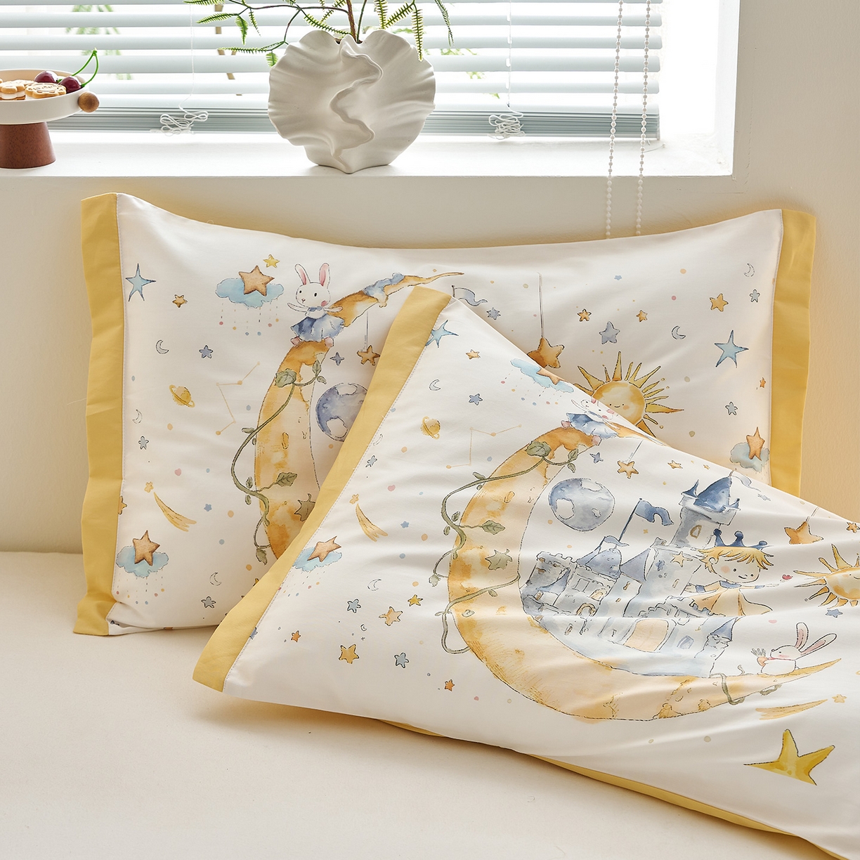 91家纺网 家纺一手货源 找家纺 乐可 2025新款全棉60支儿童枕套 TM小王子