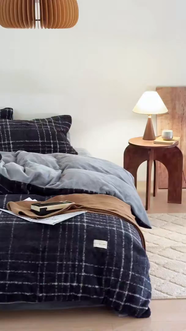 91家纺网 家纺一手货源 找家纺 小春日和 202新款羊绒冬季保暖亲肤高克重四件套冬天绒被套牛奶绒纯色床单加厚暖绒学生三件套1.8保暖牛奶绒床笠 兰亭