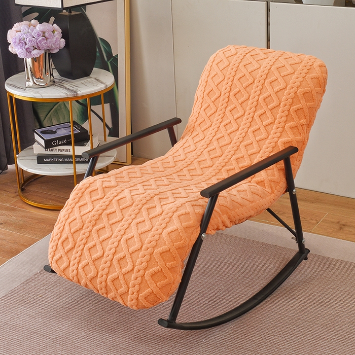 （总）启博家纺 2025新款提花保暖绒单人躺椅套