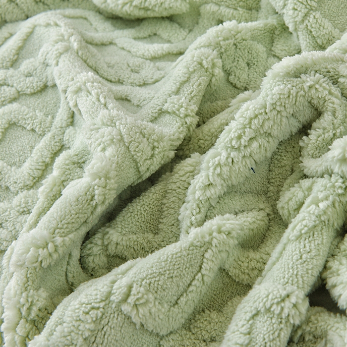 91家纺网 家纺一手货源 找家纺 启博家纺 2025新款提花保暖绒单人躺椅套 果绿 单人躺椅套