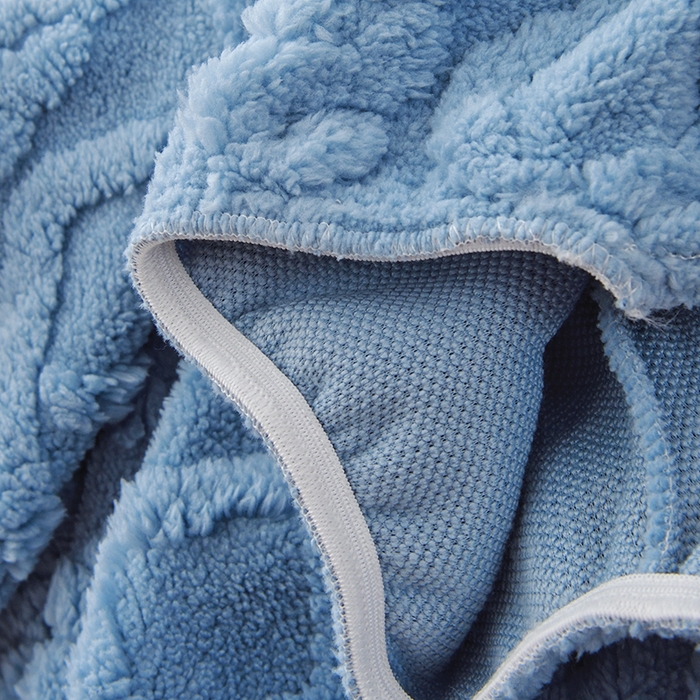 91家纺网 家纺一手货源 找家纺 启博家纺 2025新款提花保暖绒单人躺椅套 天蓝 单人躺椅套