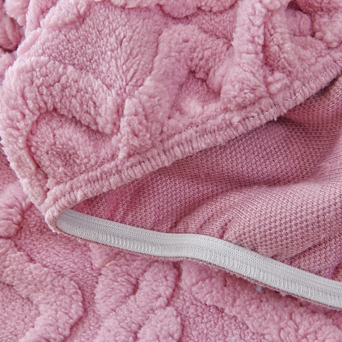 91家纺网 家纺一手货源 找家纺 启博家纺 2025新款提花保暖绒单人躺椅套 桃粉 单人躺椅套