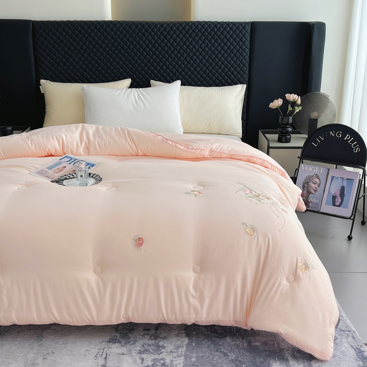 91家纺网 家纺一手货源 找家纺 （总）仲旺居家纺 2025新款云绒棉绣花冬被中式柿柿如意婚嫁立体边被子被芯四季被