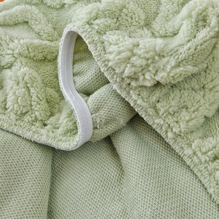 91家纺网 家纺一手货源 找家纺 启博家纺 2025新款提花保暖绒单人躺椅套 果绿 单人躺椅套