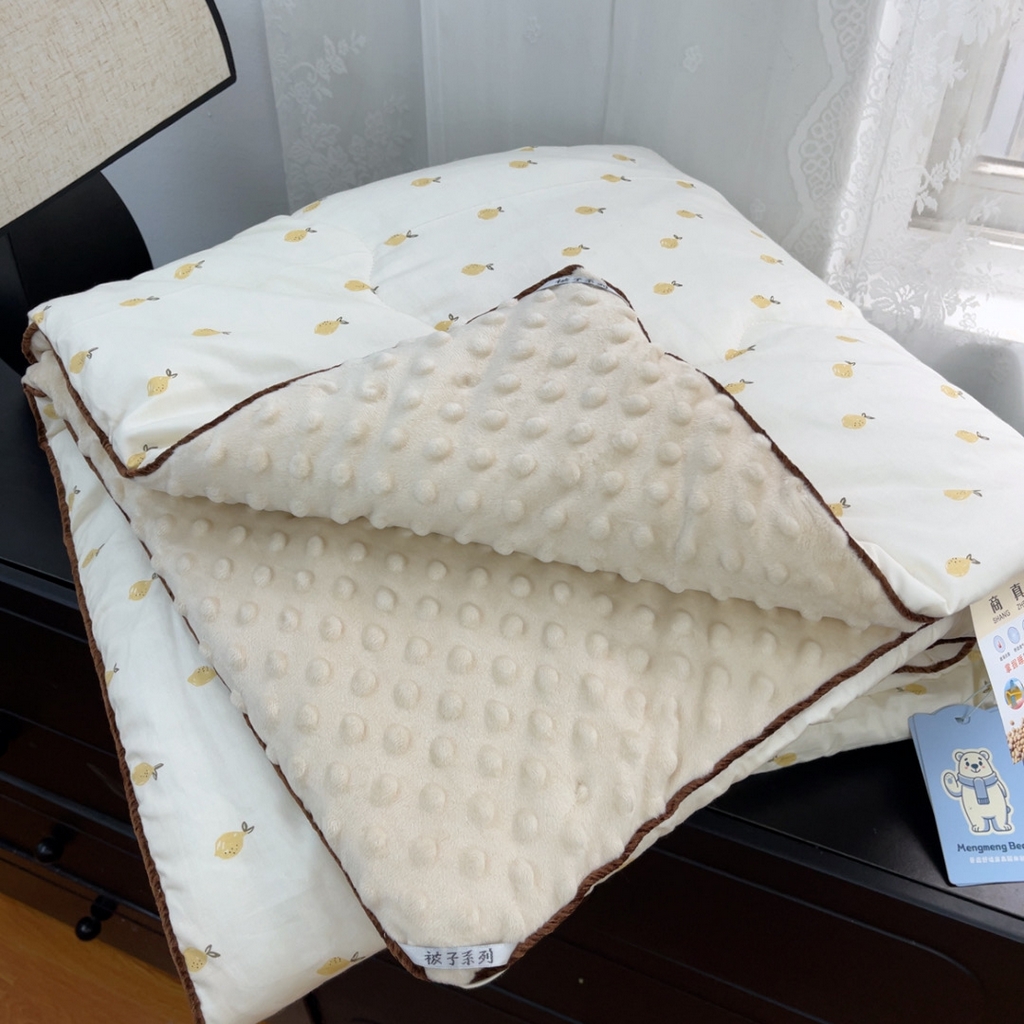 91家纺网 家纺一手货源 找家纺 暖居 2025新款麻绳款嵌条纯棉春秋豆豆被被子被芯四季通用 波罗密