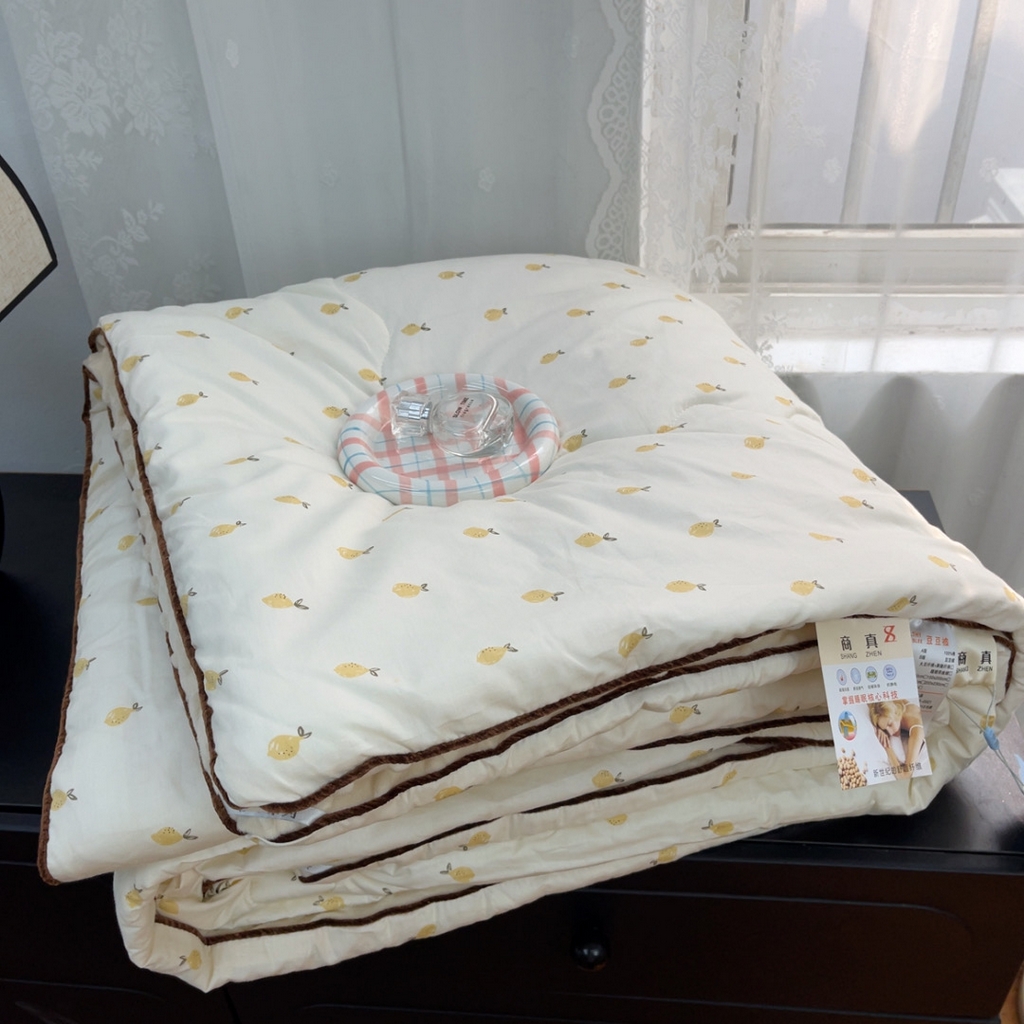 91家纺网 家纺一手货源 找家纺 暖居 2025新款麻绳款嵌条纯棉春秋豆豆被被子被芯四季通用 波罗密