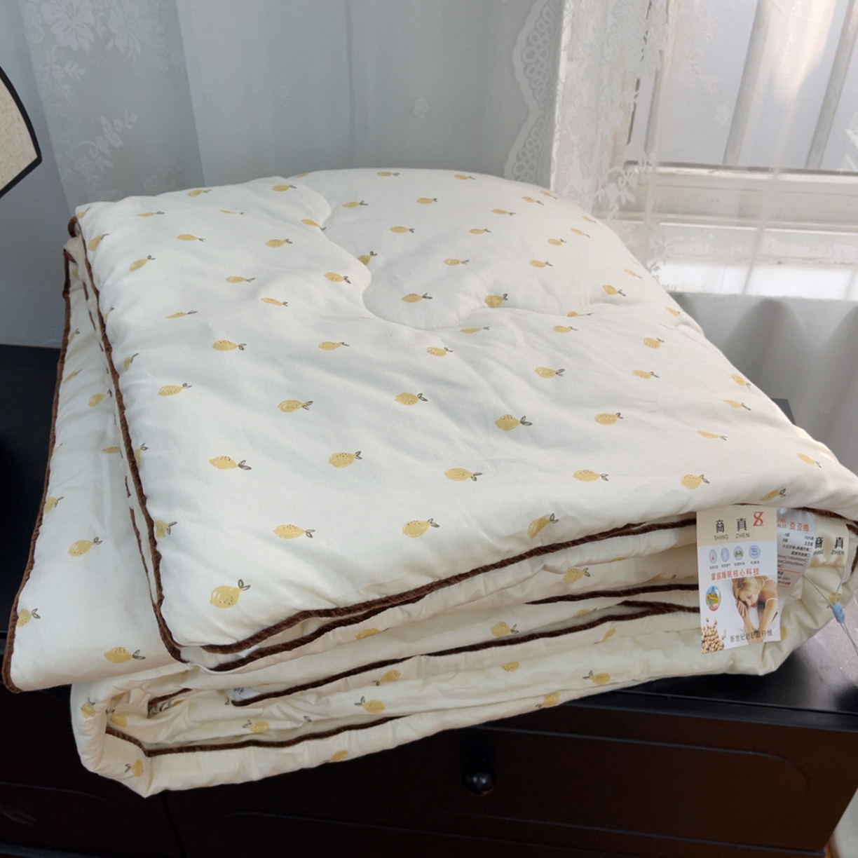 91家纺网 家纺一手货源 找家纺 暖居 2025新款麻绳款嵌条纯棉春秋豆豆被被子被芯四季通用 波罗密