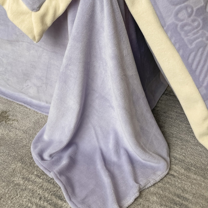 91家纺网 家纺一手货源 找家纺 艾佳 2025新款5D雕花牛奶绒拼角宽边工艺四件套-唯爱系列 唯爱-熏衣紫