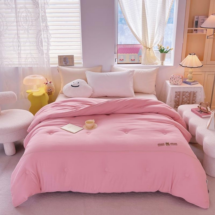 91家纺网 家纺一手货源 找家纺 2025年新款A类数码印花夏凉被 凉感丝锦氨夏被冰淇淋夏被空调被西瓜被双面凉感单夏被 醉春风