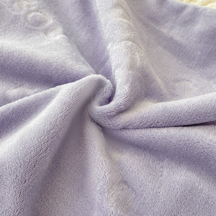 91家纺网 家纺一手货源 找家纺 艾佳 2025新款高克重超柔牛奶绒婴儿绒雕花烂花四件套-山茶花系列 山茶花-韩版熏衣紫