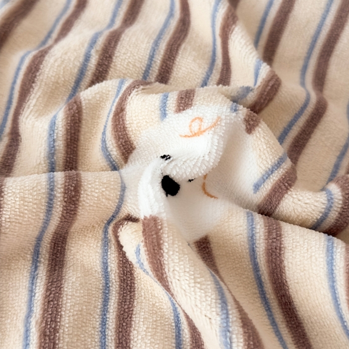 91家纺网 家纺一手货源 找家纺 花满路 2025新款小清新羊羔绒毛毯毯子 线条小狗