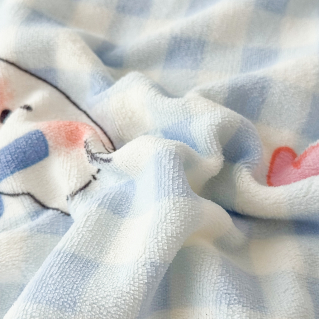 91家纺网 家纺一手货源 找家纺 花满路 2025新款小清新羊羔绒毛毯毯子 蝴蝶结kt