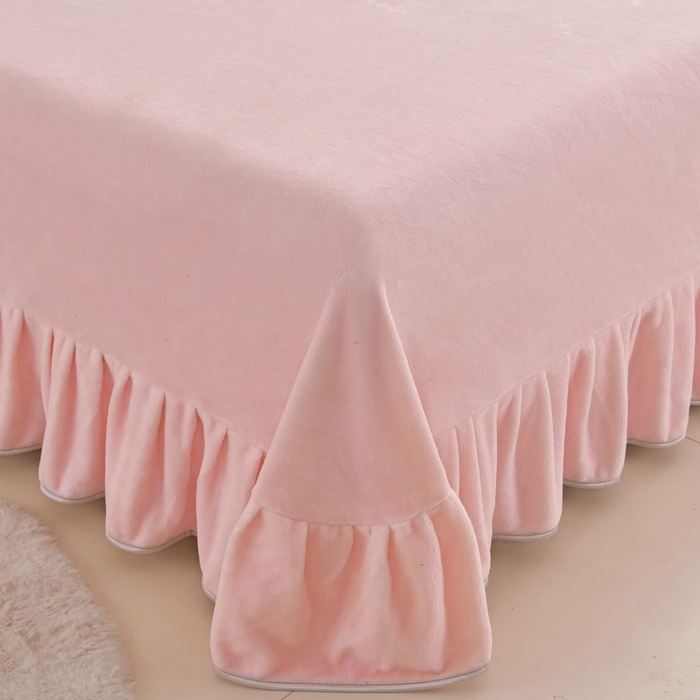 91家纺网 家纺一手货源 找家纺 雅芝蓝 2025新款8-9斤高克重印花牛奶绒四件套保暖绒套件直播爆款 粉黛花