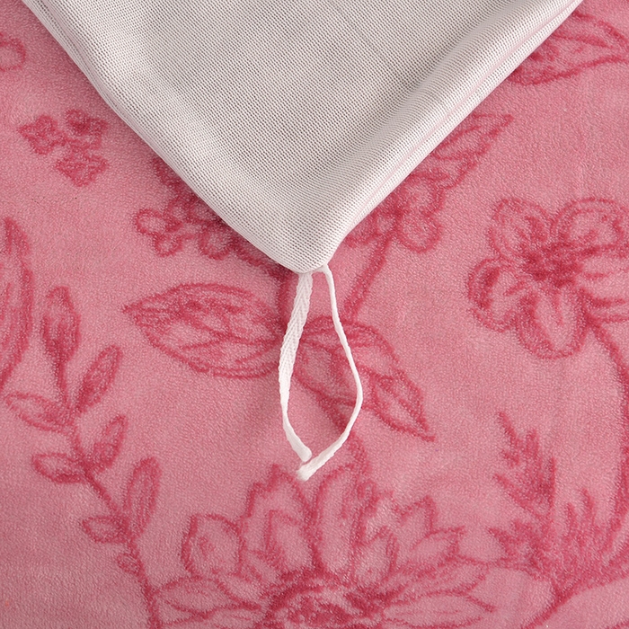 91家纺网 家纺一手货源 找家纺 雅芝蓝 2025新款8-9斤高克重印花牛奶绒四件套保暖绒套件直播爆款 粉花韵