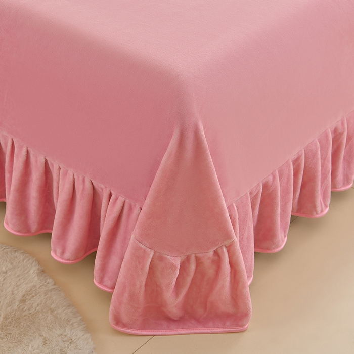 91家纺网 家纺一手货源 找家纺 雅芝蓝 2025新款8-9斤高克重印花牛奶绒四件套保暖绒套件直播爆款 粉漾花趣