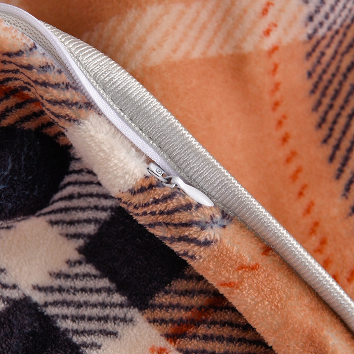 91家纺网 家纺一手货源 找家纺 雅芝蓝 2025新款8-9斤高克重印花牛奶绒四件套保暖绒套件直播爆款 暖橙格调