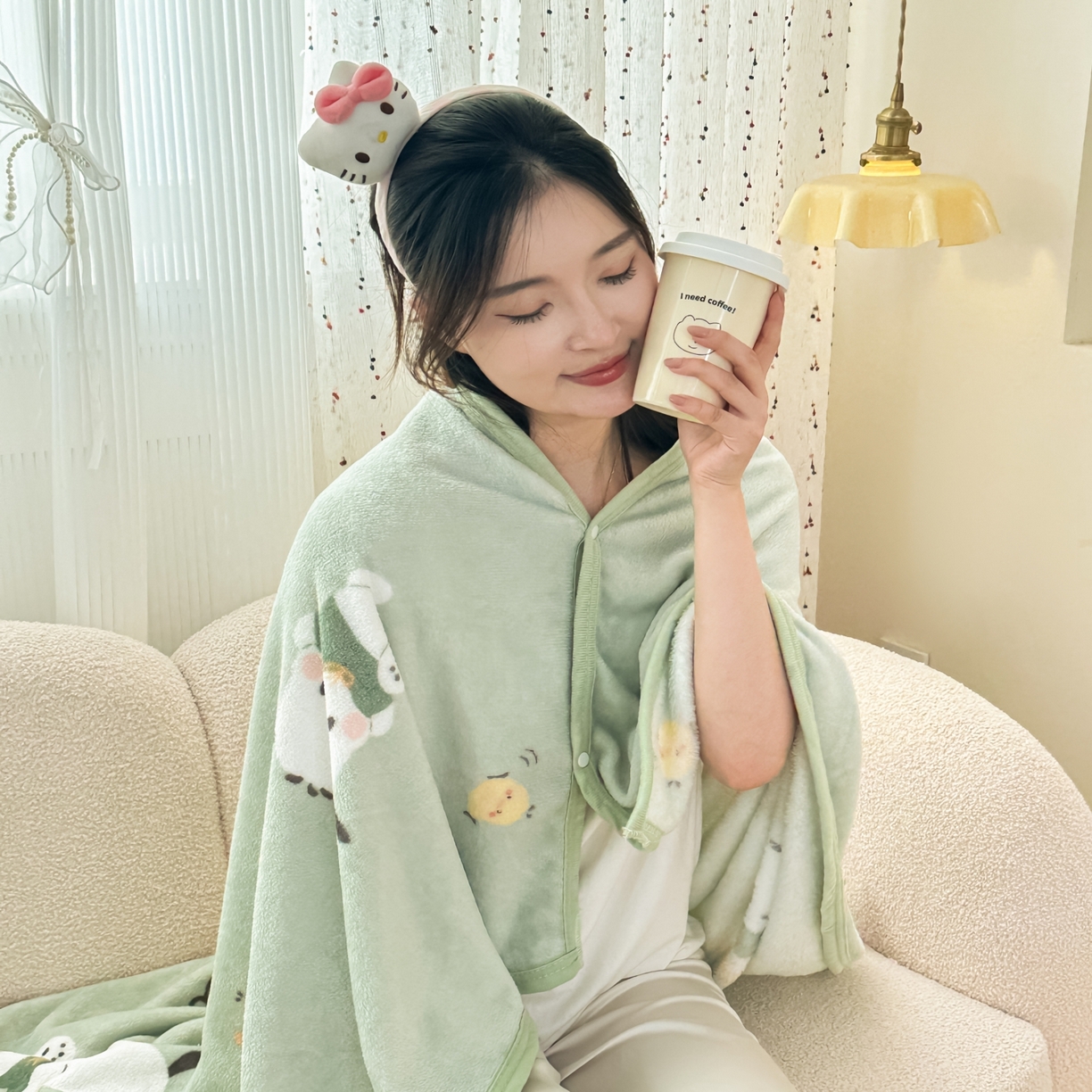 91家纺网 家纺一手货源 找家纺 花满路 2025新款亲肤舒适卡通系列毛毯 滑板卡帕狗