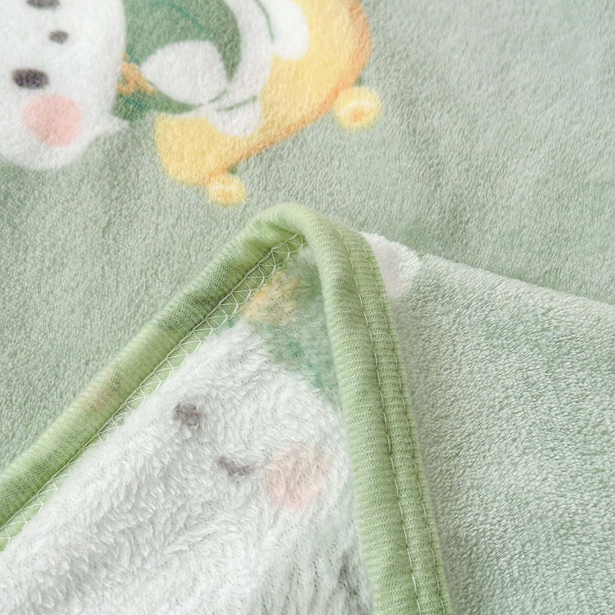 91家纺网 家纺一手货源 找家纺 花满路 2025新款亲肤舒适卡通系列毛毯 滑板卡帕狗