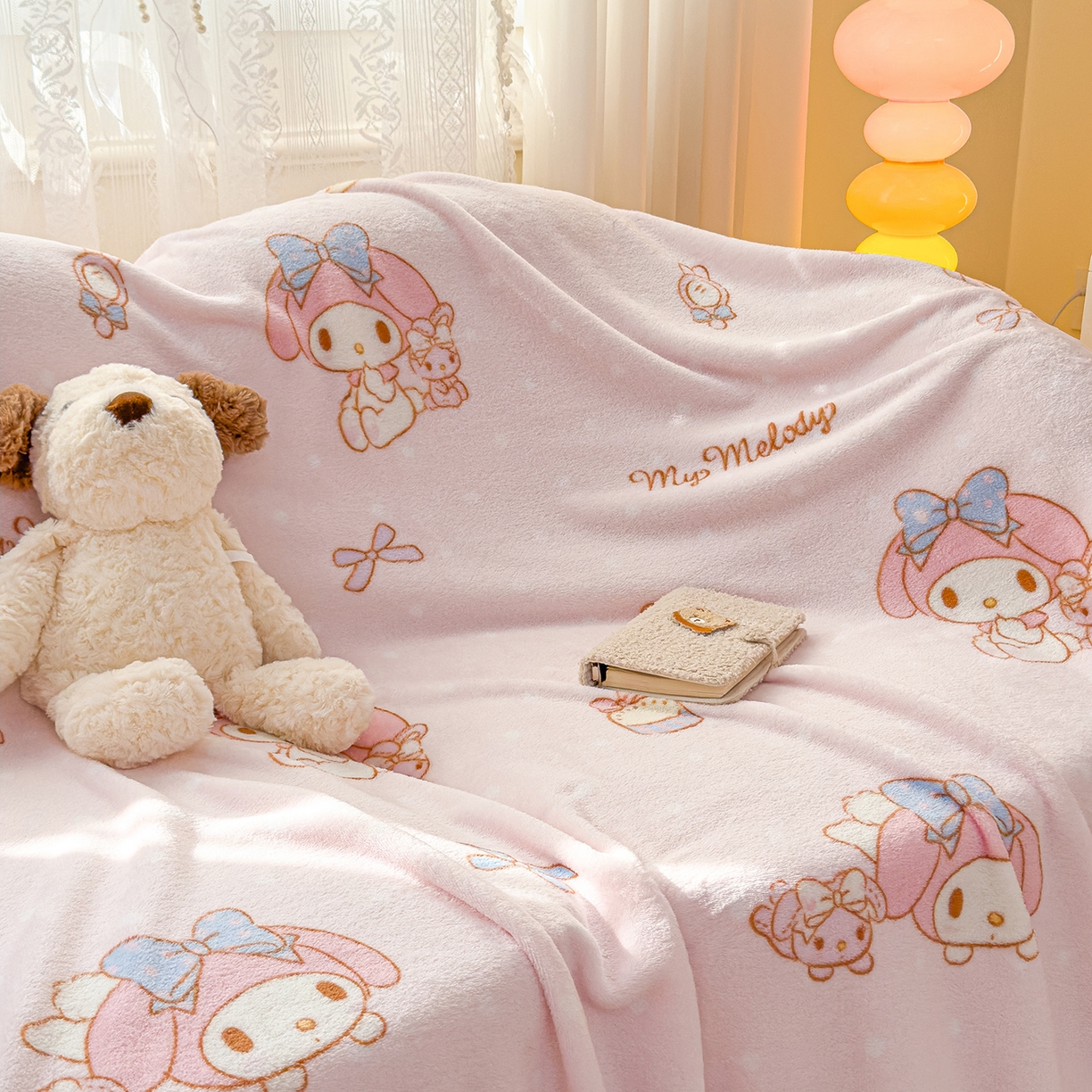 91家纺网 家纺一手货源 找家纺 花满路 2025新款亲肤舒适卡通系列毛毯 可爱美乐蒂