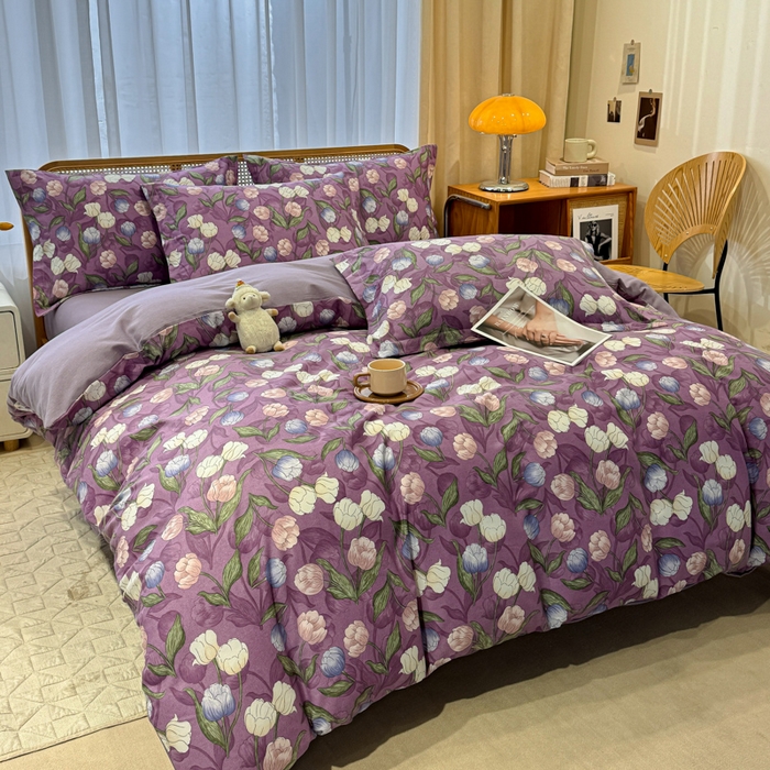 91家纺网 家纺一手货源 找家纺 丝芙妮家居（原乐视家纺） 2025新款全棉磨毛多规格单品套件系列-四件套 云汐