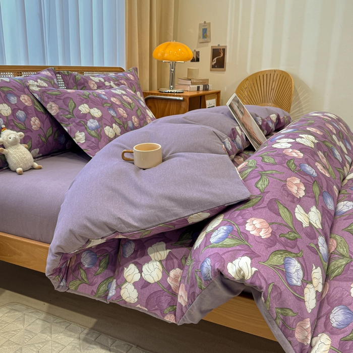 91家纺网 家纺一手货源 找家纺 丝芙妮家居（原乐视家纺） 2025新款全棉磨毛多规格单品套件系列-四件套 云汐