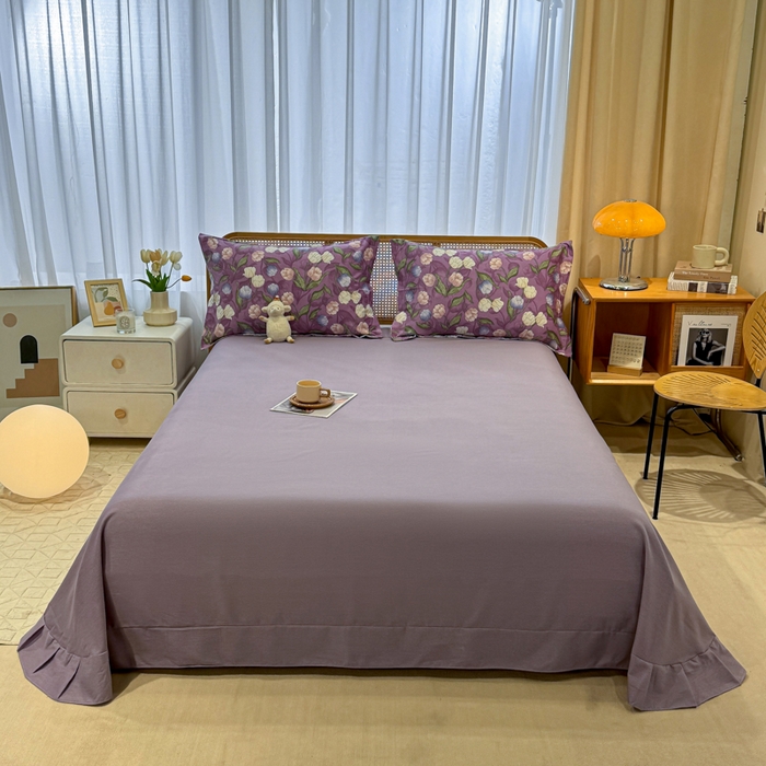 91家纺网 家纺一手货源 找家纺 丝芙妮家居（原乐视家纺） 2025新款全棉磨毛多规格单品套件系列-四件套 云汐