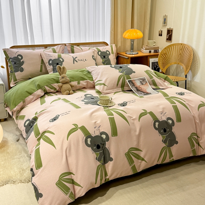 91家纺网 家纺一手货源 找家纺 丝芙妮家居（原乐视家纺） 2025新款全棉磨毛多规格单品套件系列-四件套 考拉