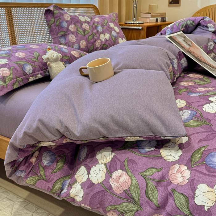 91家纺网 家纺一手货源 找家纺 丝芙妮家居（原乐视家纺） 2025新款全棉磨毛多规格单品套件系列-四件套 云汐