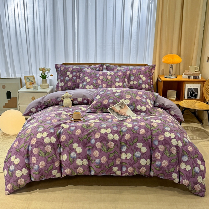 91家纺网 家纺一手货源 找家纺 丝芙妮家居（原乐视家纺） 2025新款全棉磨毛多规格单品套件系列-四件套 云汐