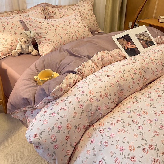 91家纺网 家纺一手货源 找家纺 丝芙妮家居（原乐视家纺） 2025新款全棉磨毛多规格单品套件系列-四件套 莫奈