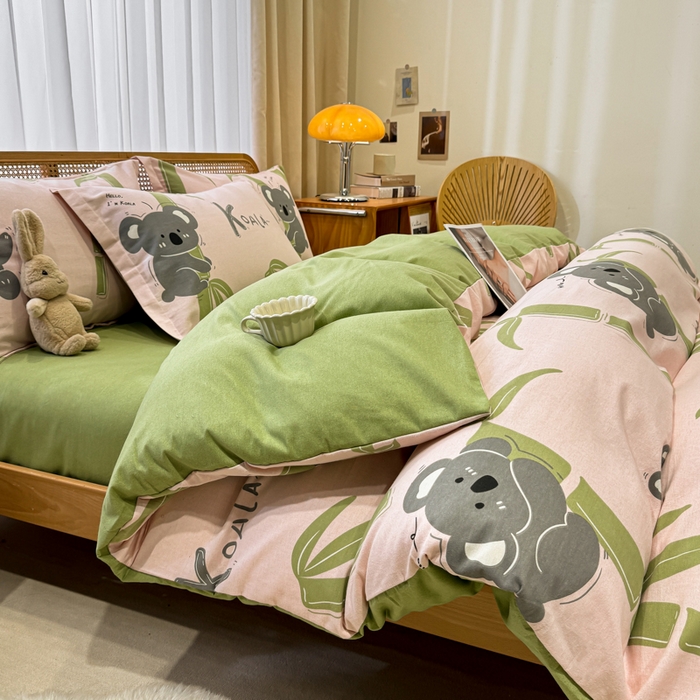 91家纺网 家纺一手货源 找家纺 丝芙妮家居（原乐视家纺） 2025新款全棉磨毛多规格单品套件系列-四件套 考拉