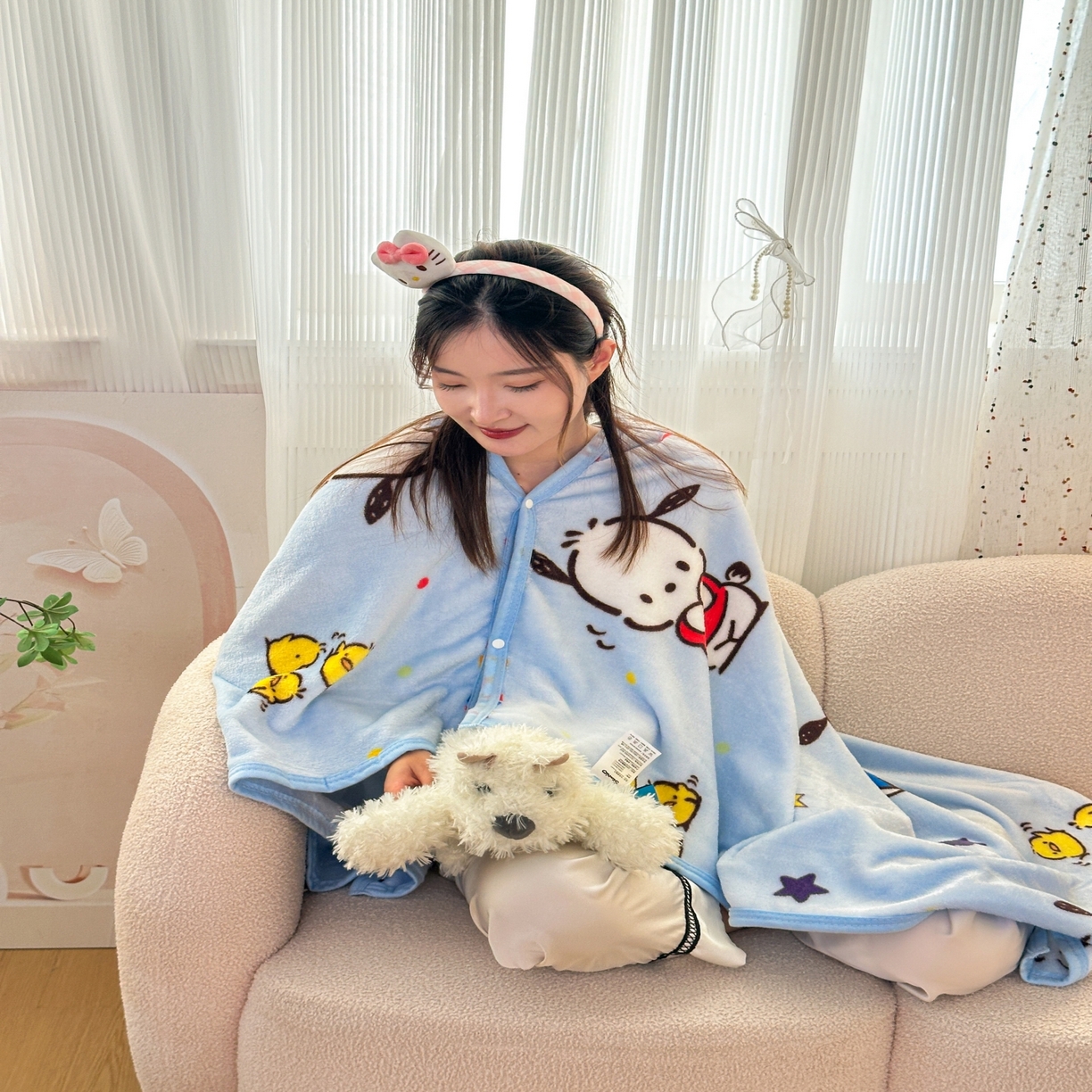 91家纺网 家纺一手货源 找家纺 花满路 2025新款亲肤舒适卡通系列毛毯 萌萌卡帕狗