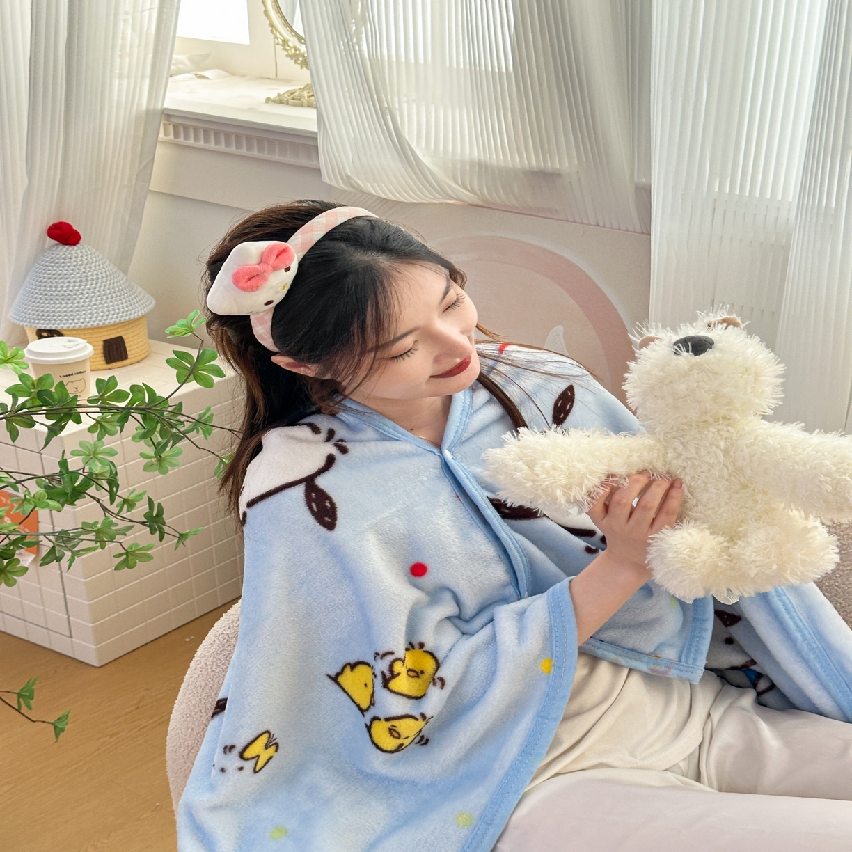 91家纺网 家纺一手货源 找家纺 花满路 2025新款亲肤舒适卡通系列毛毯 萌萌卡帕狗