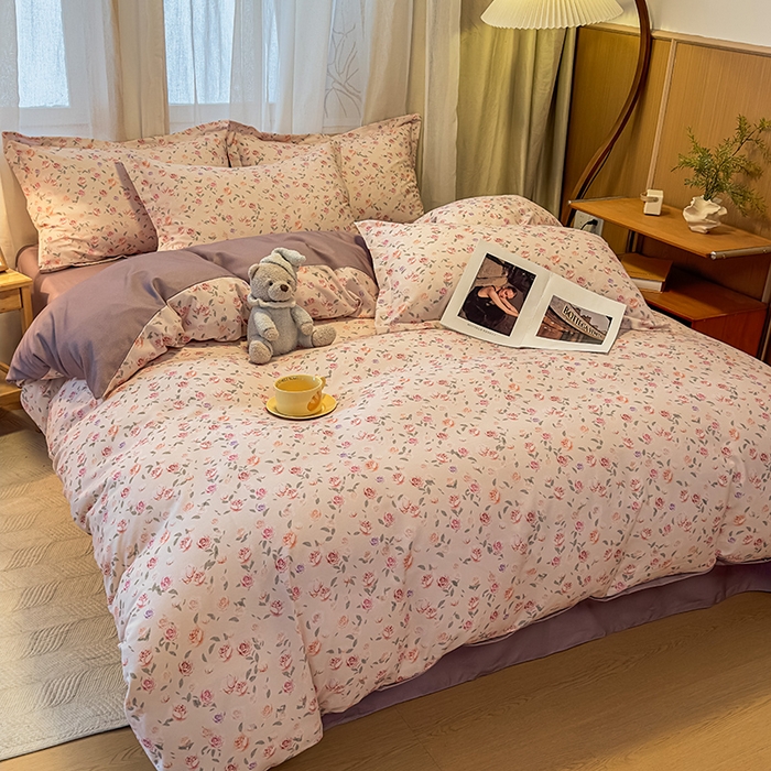 91家纺网 家纺一手货源 找家纺 丝芙妮家居（原乐视家纺） 2025新款全棉磨毛多规格单品套件系列-四件套 莫奈