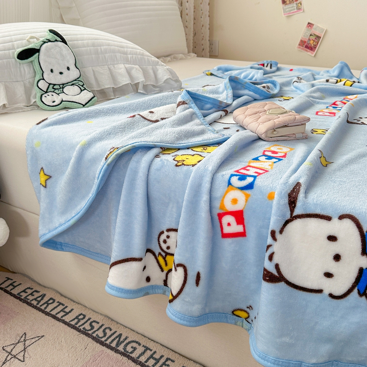 91家纺网 家纺一手货源 找家纺 花满路 2025新款亲肤舒适卡通系列毛毯 萌萌卡帕狗