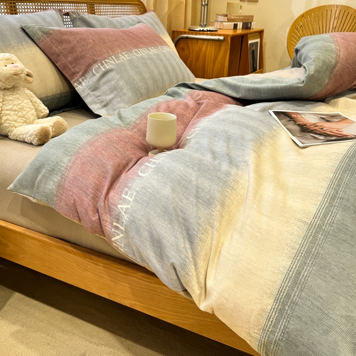 91家纺网 家纺一手货源 找家纺 丝芙妮家居（原乐视家纺） 2025新款全棉磨毛多规格单品套件系列-四件套 伊甸-灰