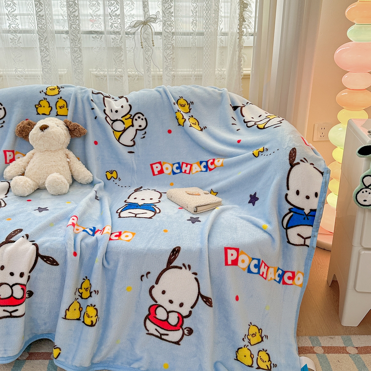 91家纺网 家纺一手货源 找家纺 花满路 2025新款亲肤舒适卡通系列毛毯 萌萌卡帕狗