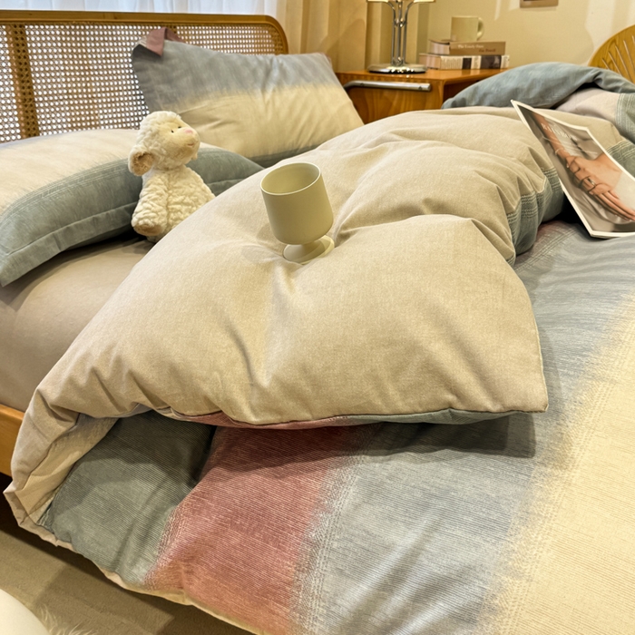 91家纺网 家纺一手货源 找家纺 丝芙妮家居（原乐视家纺） 2025新款全棉磨毛多规格单品套件系列-四件套 伊甸-灰