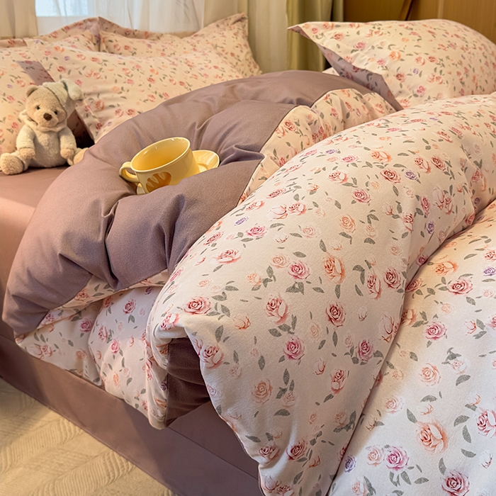 丝芙妮家居（原乐视家纺） 2025新款全棉磨毛多规格单品套件系列-四件套 莫奈