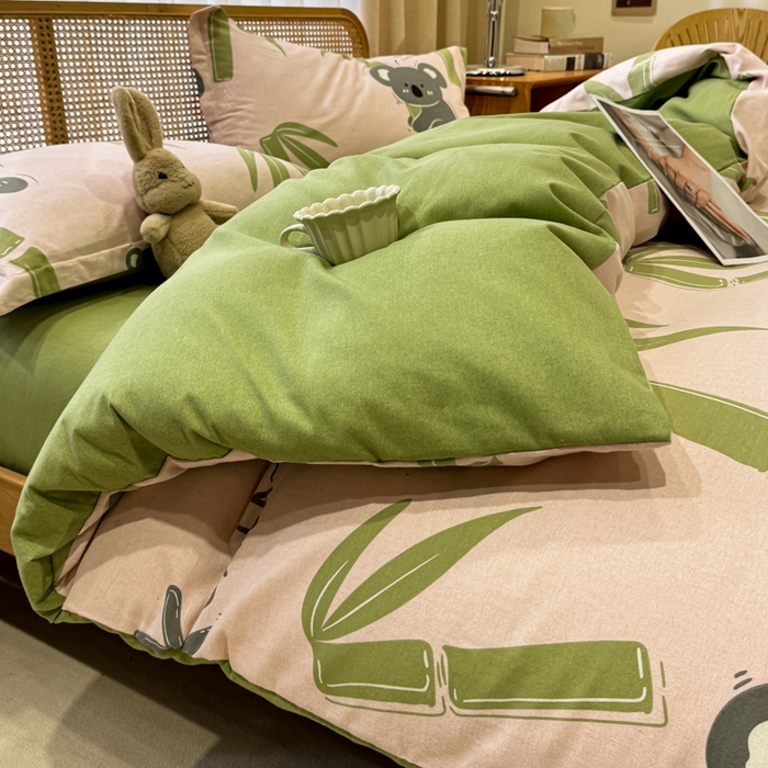 91家纺网 家纺一手货源 找家纺 丝芙妮家居（原乐视家纺） 2025新款全棉磨毛多规格单品套件系列-四件套 考拉