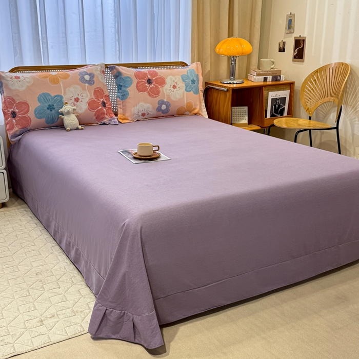 91家纺网 家纺一手货源 找家纺 丝芙妮家居（原乐视家纺） 2025新款全棉磨毛多规格单品套件系列-四件套 花晓