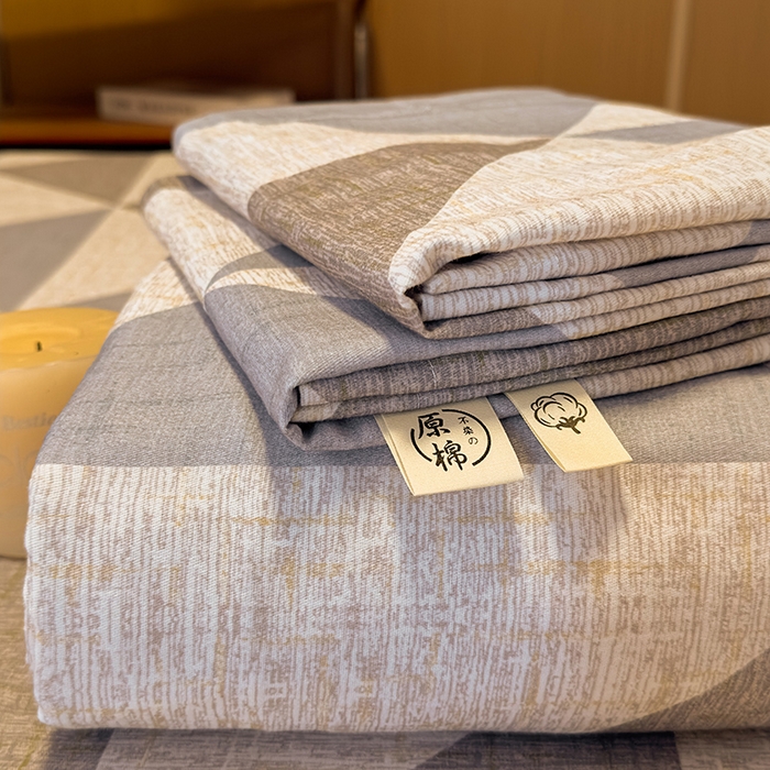 91家纺网 家纺一手货源 找家纺 丝芙妮家居（原乐视家纺） 2025新款全棉磨毛多规格单品套件系列-四件套 云漫-灰