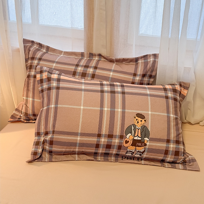 91家纺网 家纺一手货源 找家纺 丝芙妮家居（原乐视家纺） 2025新款全棉磨毛多规格单品套件系列-四件套 维尼小熊-粉