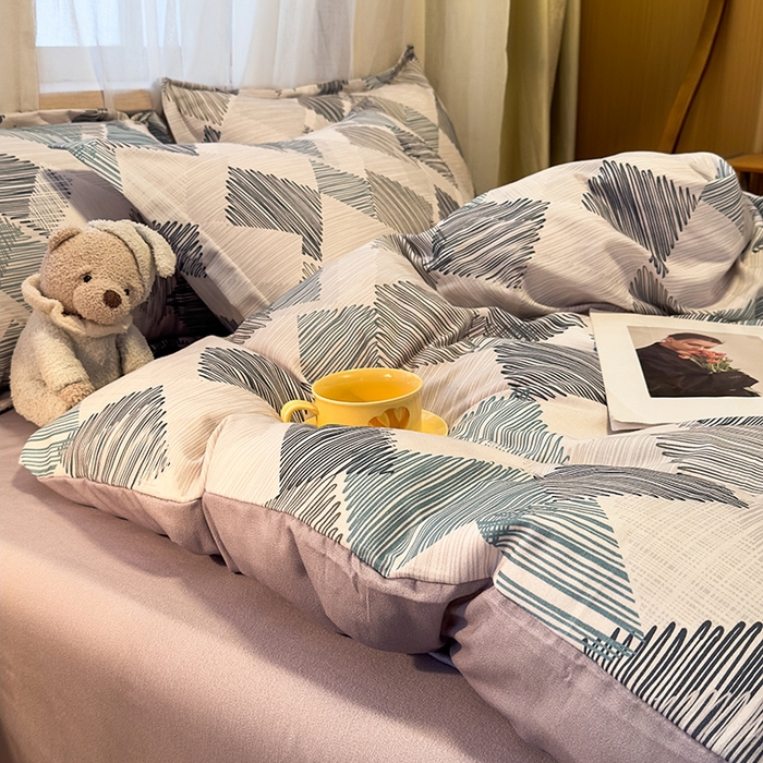 91家纺网 家纺一手货源 找家纺 丝芙妮家居（原乐视家纺） 2025新款全棉磨毛多规格单品套件系列-四件套 简森