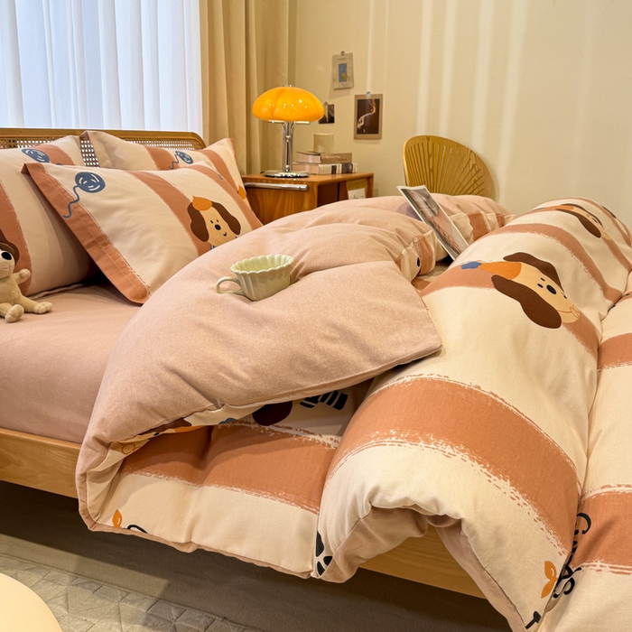 91家纺网 家纺一手货源 找家纺 丝芙妮家居（原乐视家纺） 2025新款全棉磨毛多规格单品套件系列-四件套 罗宾