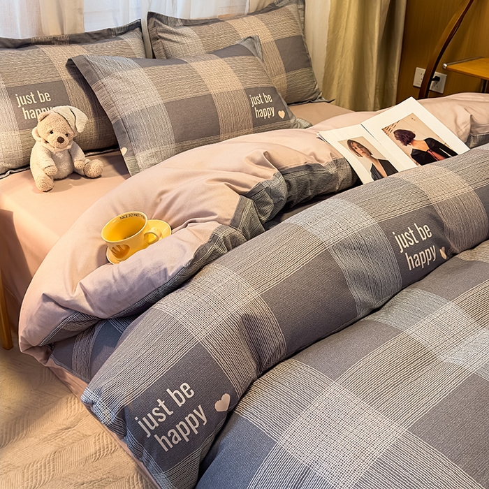 91家纺网 家纺一手货源 找家纺 丝芙妮家居（原乐视家纺） 2025新款全棉磨毛多规格单品套件系列-四件套 格言